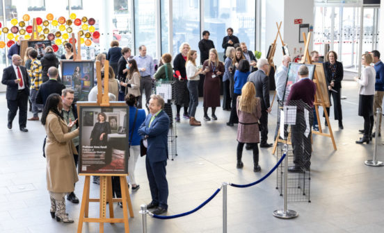 a group of people at a portrait event