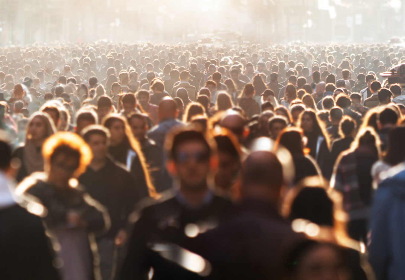 Blurred,Crowd,Of,Unrecognizable,At,The,Street