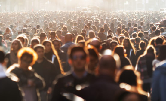 Blurred,Crowd,Of,Unrecognizable,At,The,Street