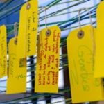 handwritten notes of questions from patients