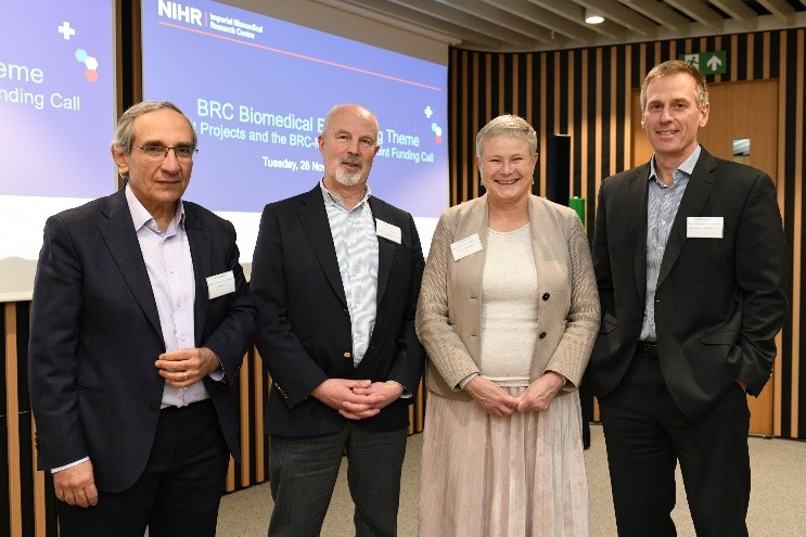 Biomedical Eng Launch event- From left to right: Professor George Hanna, Professor Mark Thursz, Professor Deborah Ashby and Professor Anthony Bull