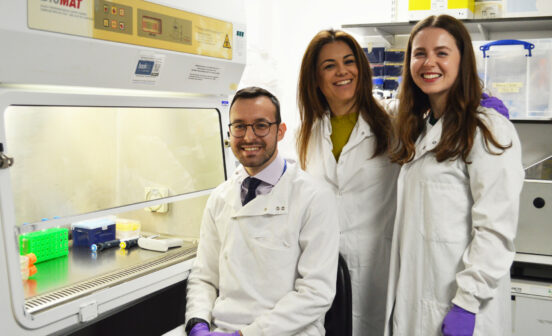 From left to right: Dr Konstantinos Kechagias, Prof Kyrgiou and Dr Laura Burney Ellis