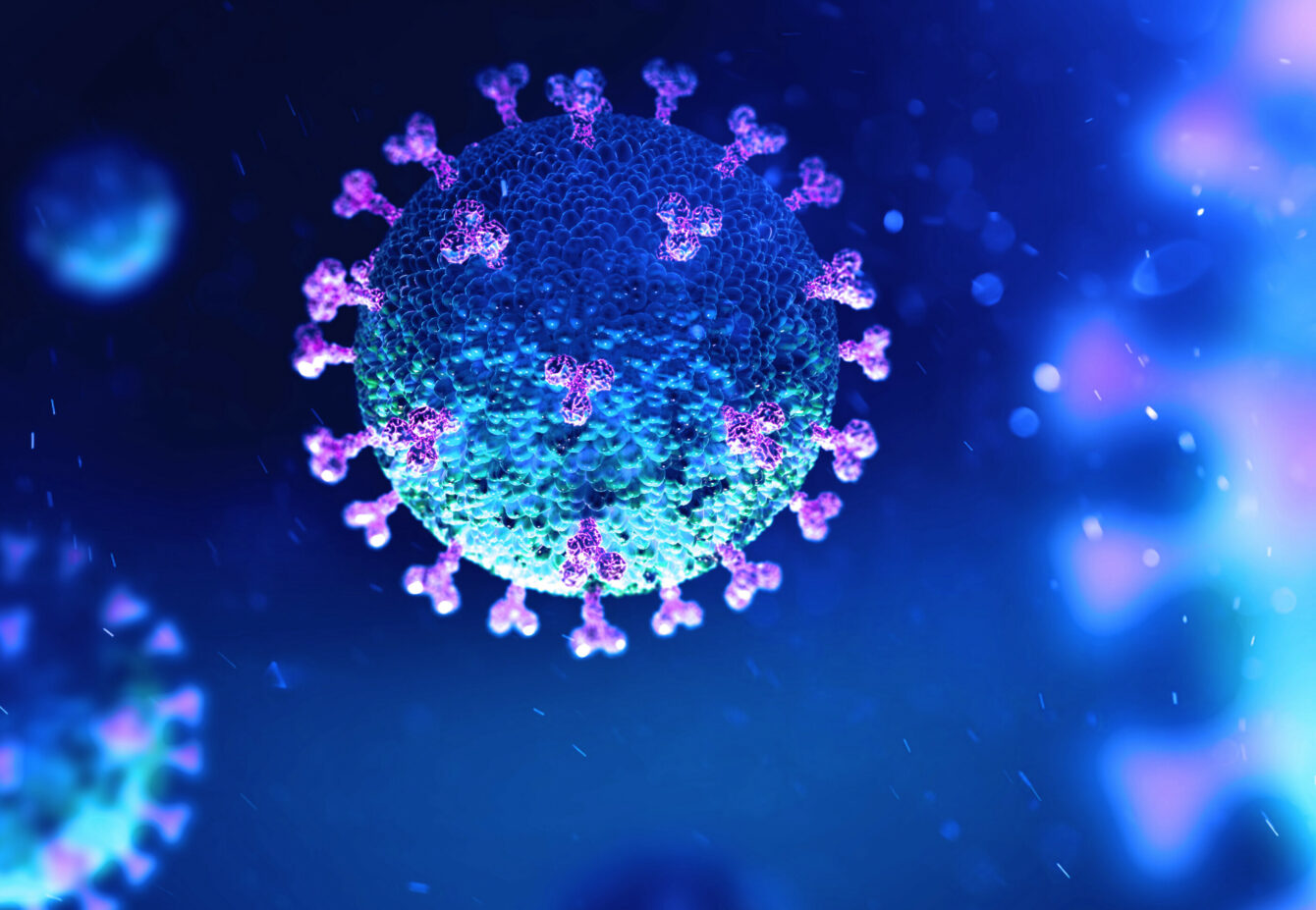 Coronavirus,Covid 19,Under,The,Microscope.,3d,Illustration