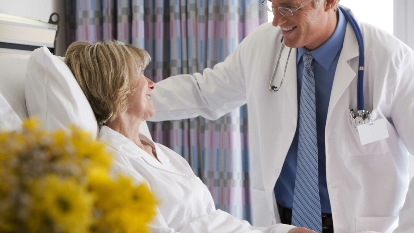 Female Patient has discussion with her doctor