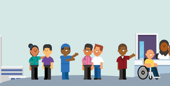 Hospital staff graphic